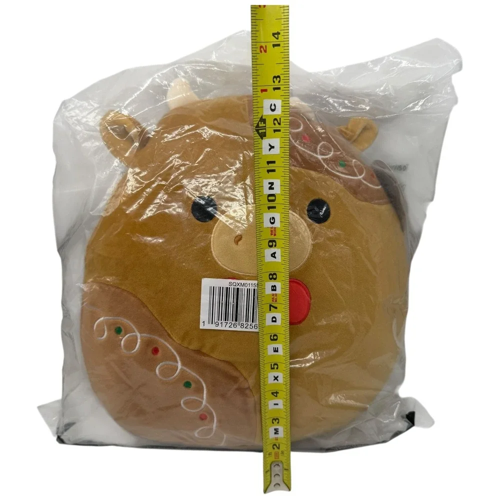 Squishmallows‎ SQXM01155 Gingerbread Cow Large Holiday Plush New